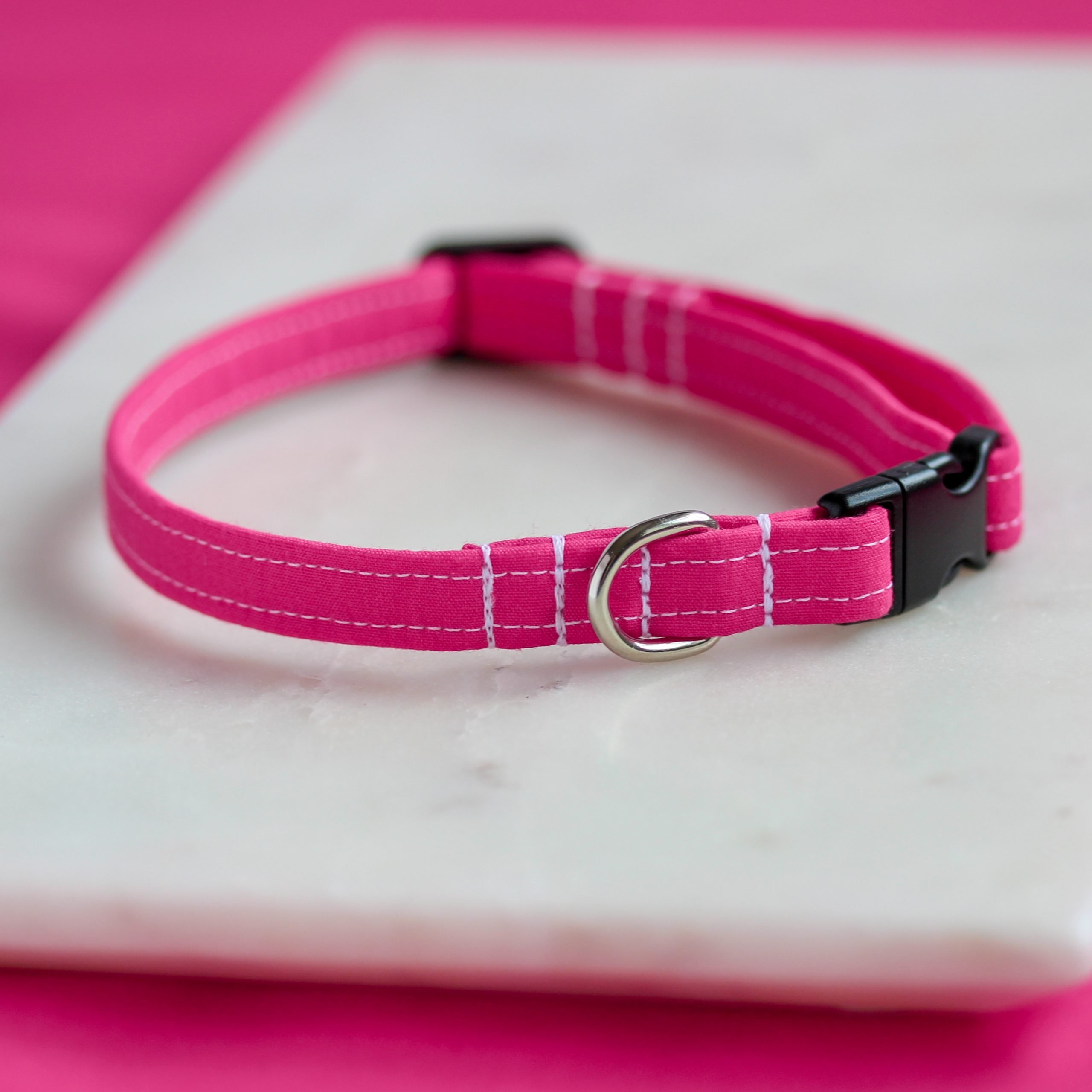 Bright Pink Dog & Puppy Collar - Image 4