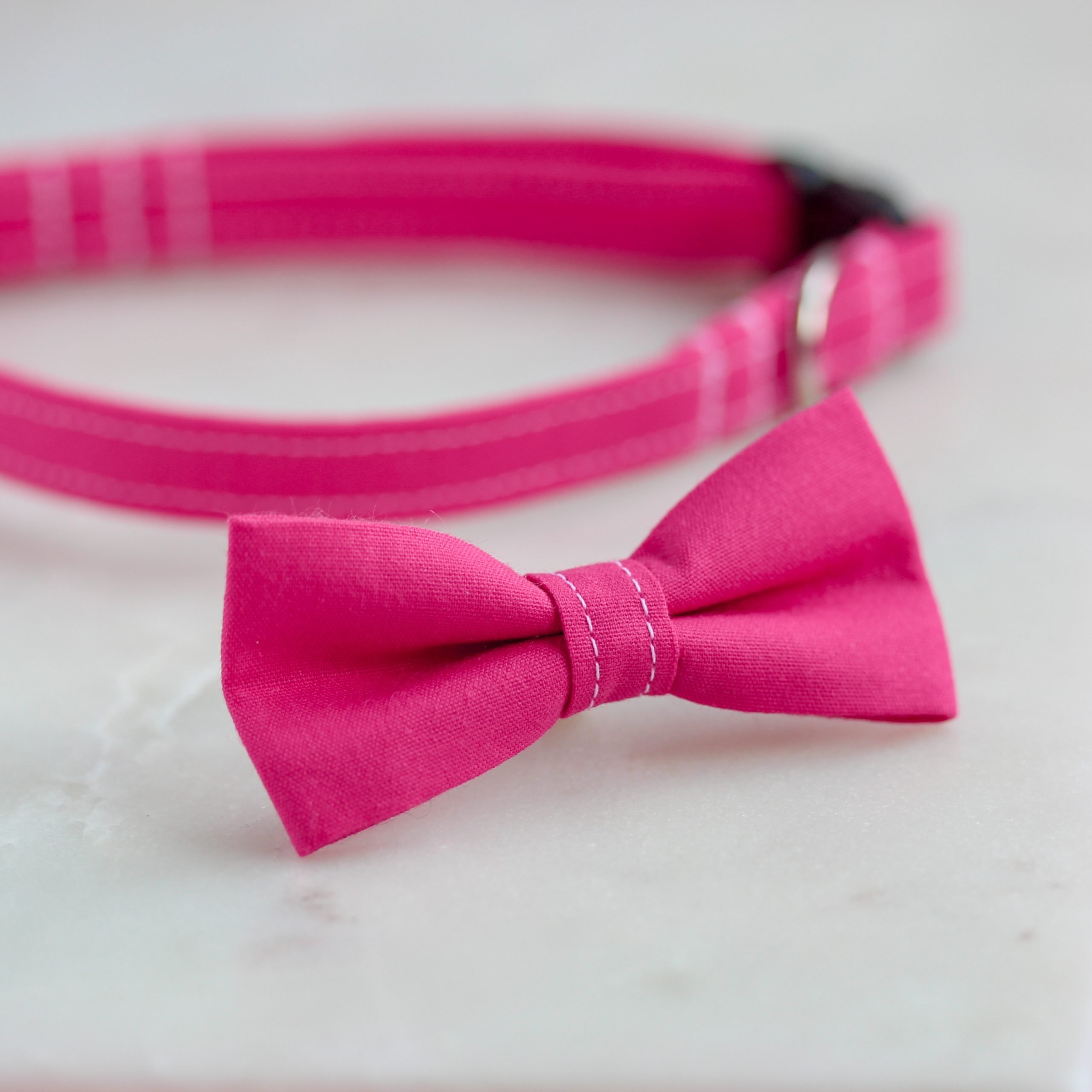 Bright Pink Pet Bow Tie - Image 4