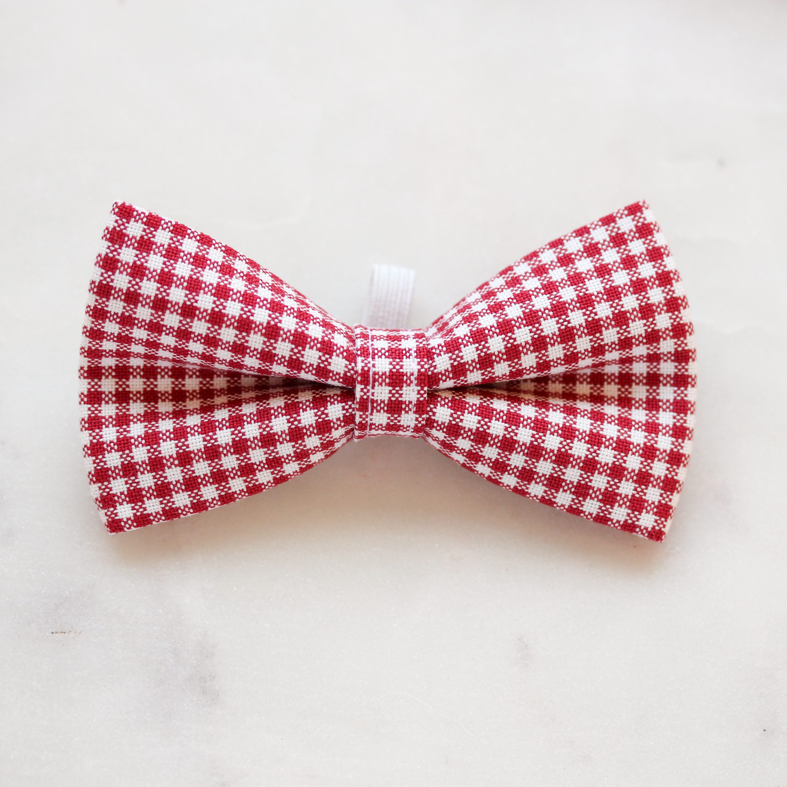 Red Gingham Festive Pet Bow Tie - Image 3